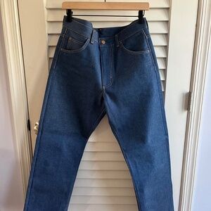 men’s blue ACNE STUDIOS selvedge jeans (“32x32” but fits more like ~“31x29.5")